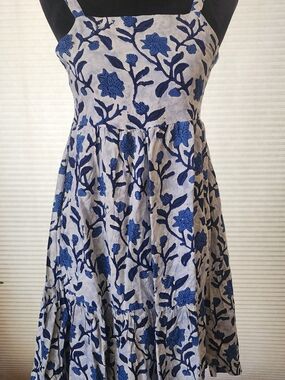 Blue Floral Midi Sundress - Women